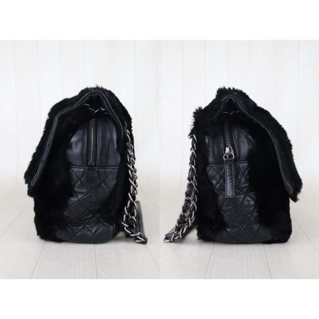 Include Entrupy Certificate of Authenticity｜Good ( Rank AB)｜ CHANEL Sheep Skin Matrasse Chain Single Flap Shoulder Bag Black Made in 2012-2013 Year｜S26052505