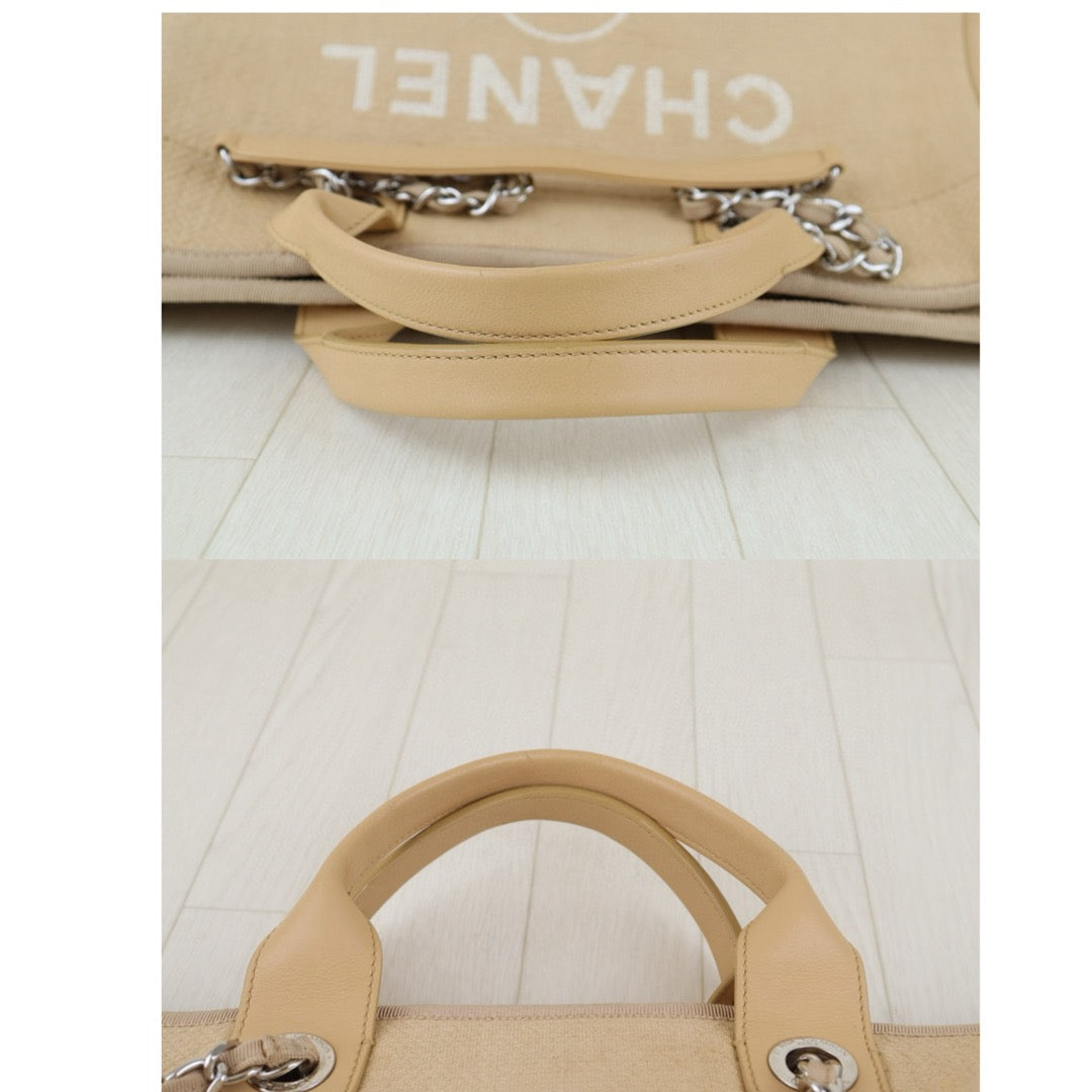 Good ( Rank AB)｜ CHANEL Canvas Tote Bag Khaki Large｜H24112104