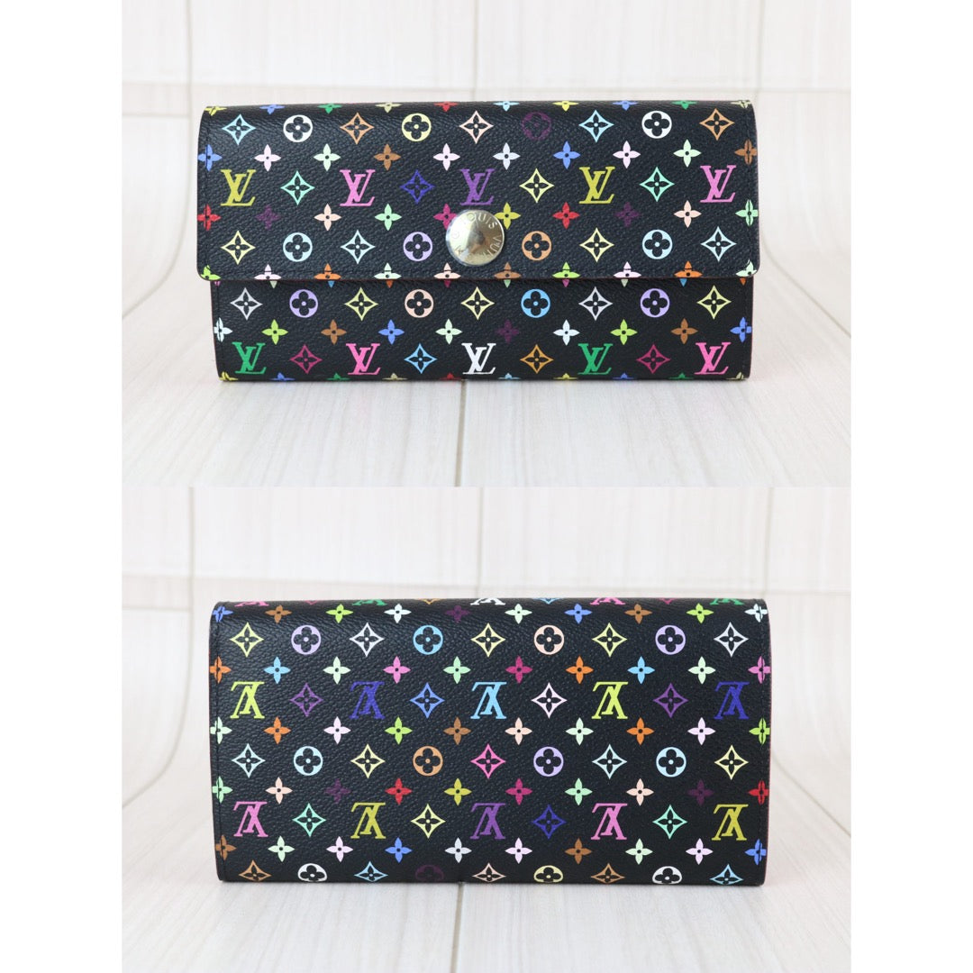 Include Entrupy Certificate of Authenticity｜Excellent（Rank SA）｜Full Set  Louis Vuitton Monogram Multicolor Portofeuil Sara Long Style Wallet ｜X26041106