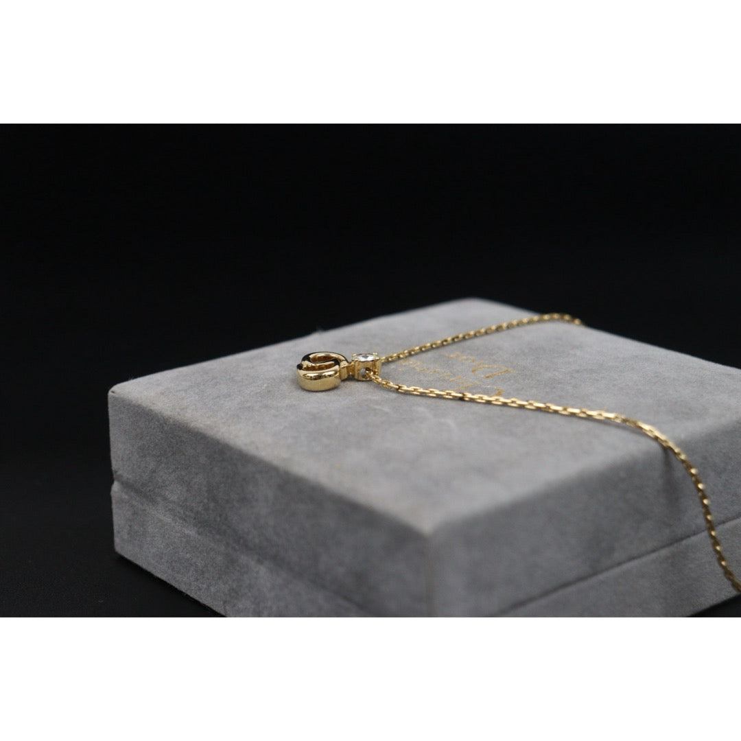 Very Good ( Rank A)｜ Dior CD Rhinestone Necklace Earring Set ｜25122211