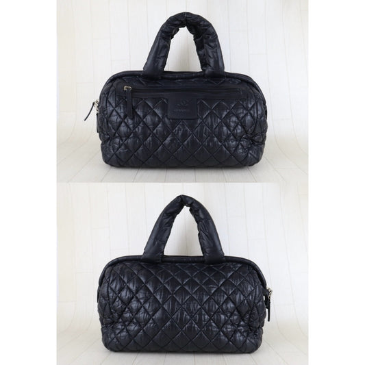 Include Entrupy Certificate of Authenticity｜Very Good ( Rank A)｜ CHANEL COCOON Down Tote Hand Bag  Black Made in 2011Year ｜H26011402
