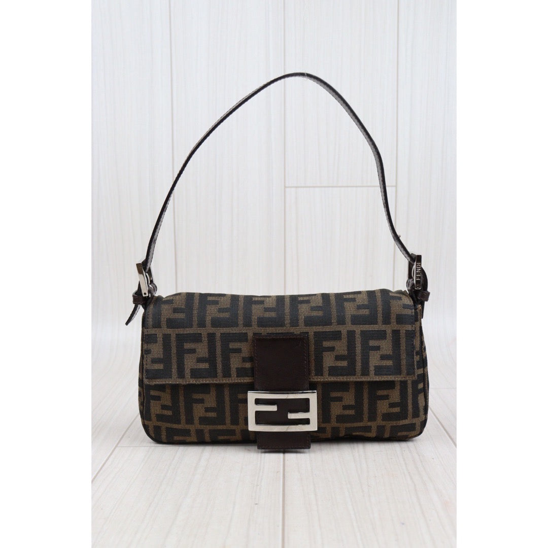 Rank A ｜ FENDI Zucca Mamma Baguette Shoulder Bag ｜23113004