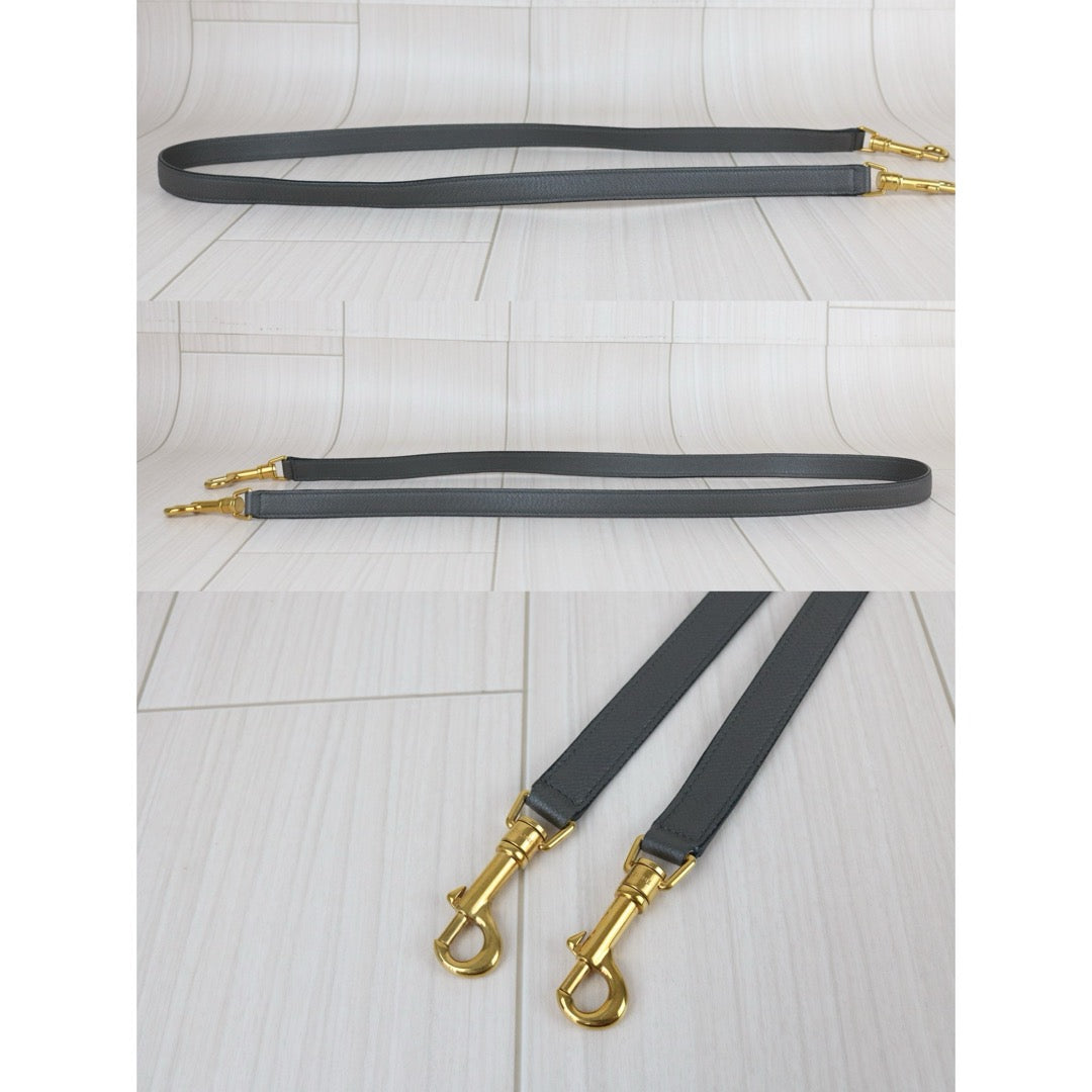 Very Good ( Rank A)｜CELINE Leather Calf Belt Micro Handbag Shoulder Bag Gray｜S25051304