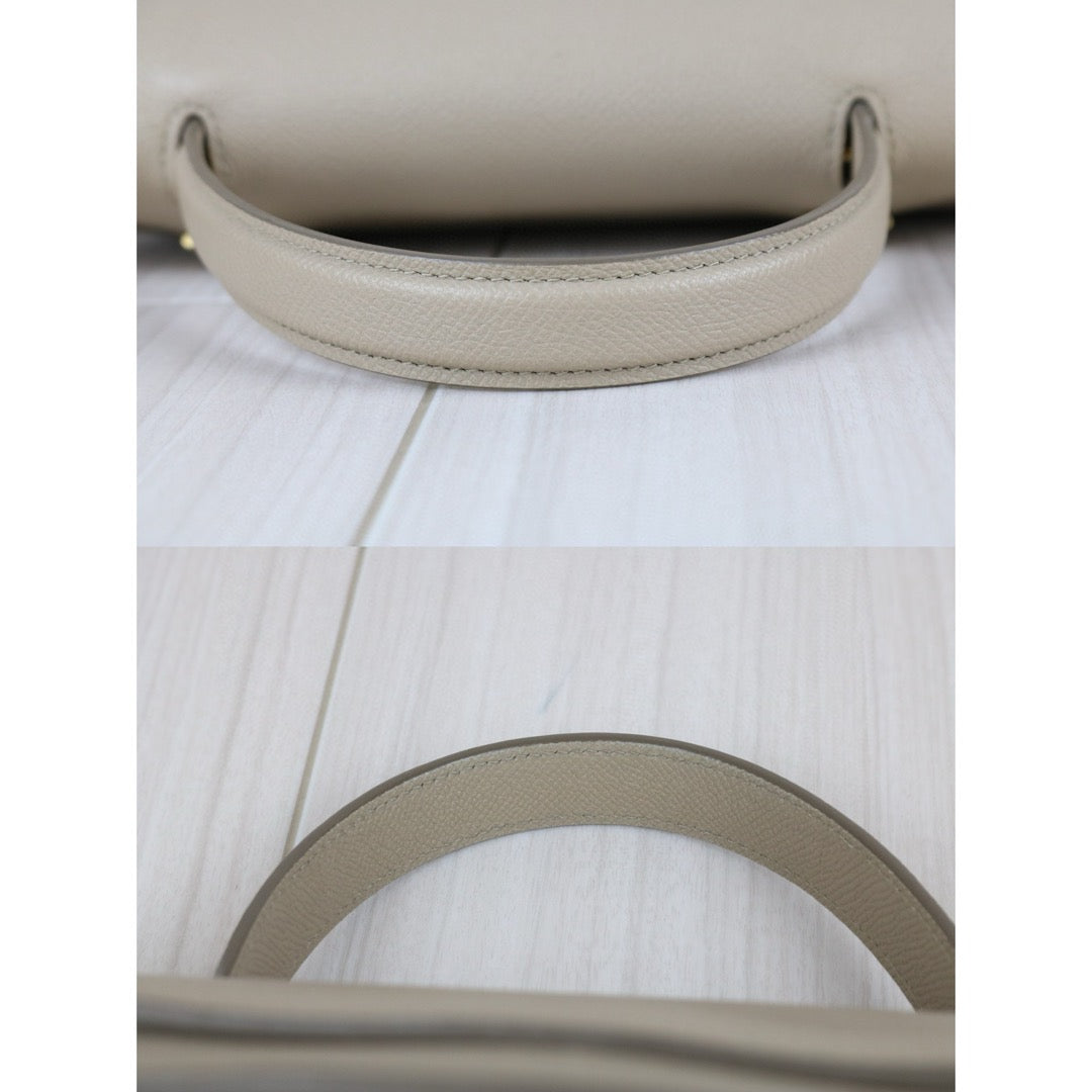 Very Good ( Rank A)｜CELINE Leather Calf Belt Micro Handbag Shoulder Bag Beige｜X25041301