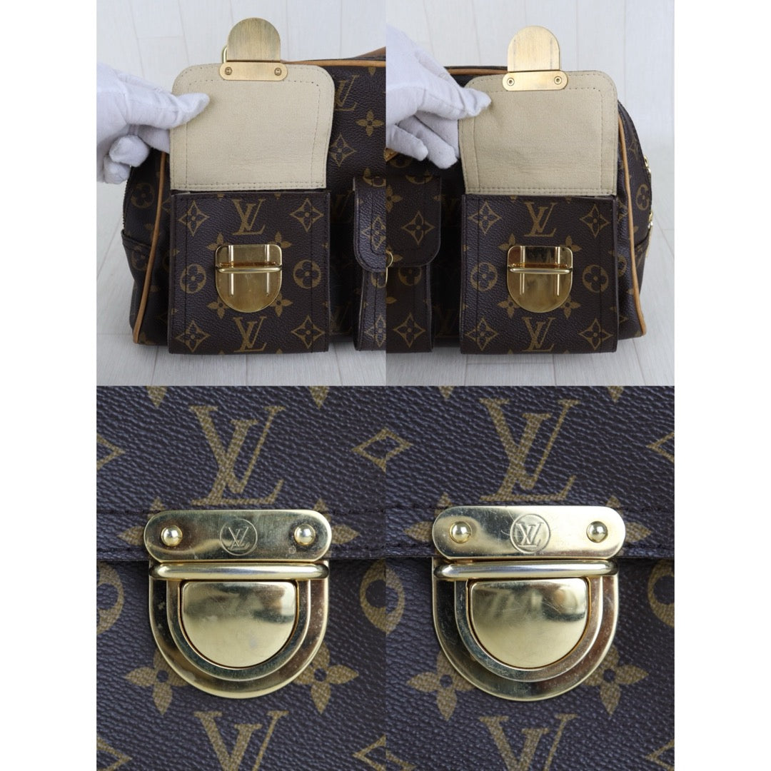 Include Entrupy Certificate of Authenticity｜Fair ( Rank B)｜｜ Louis Vuitton Monogram Manhattan PM Hand Bag｜S26012902