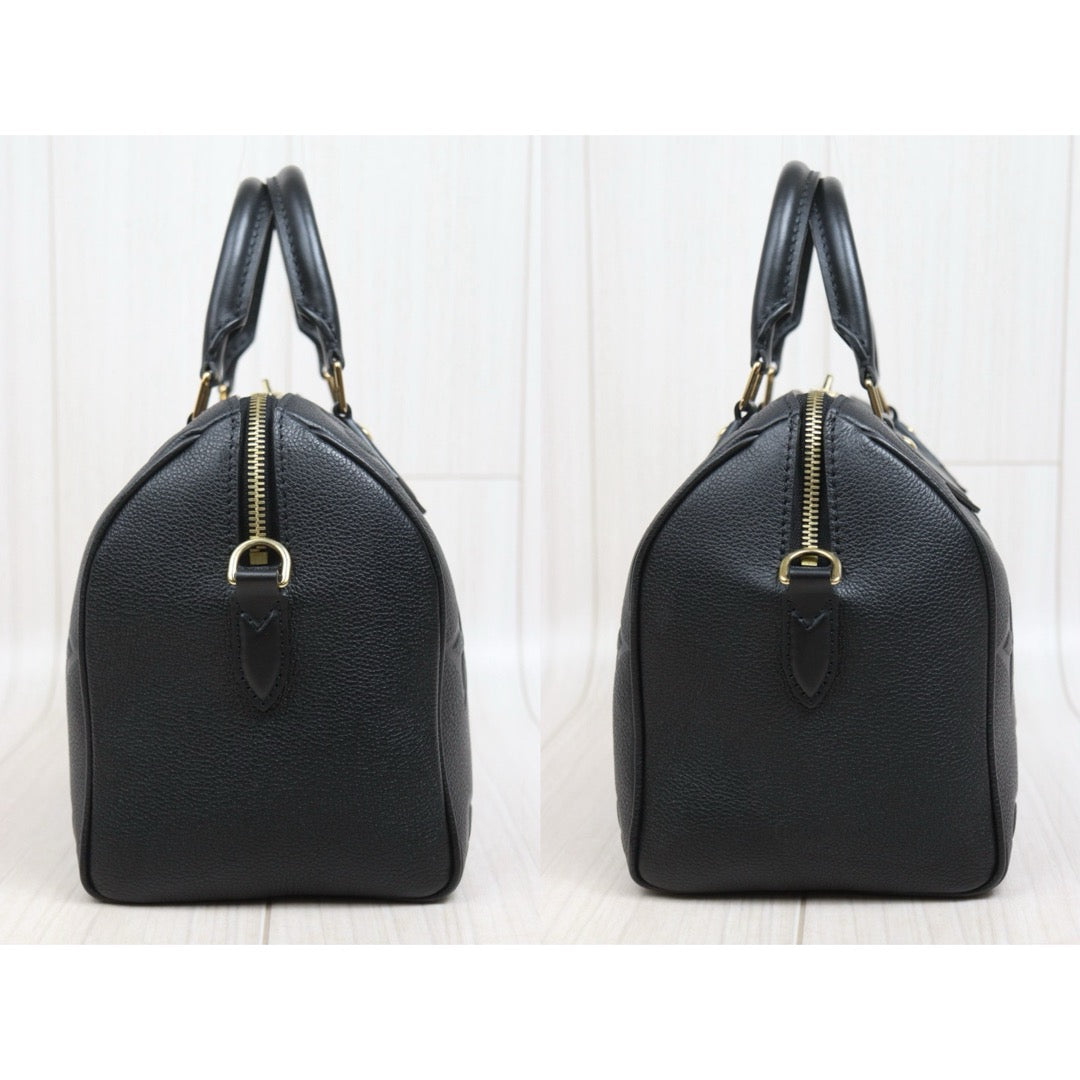 Include Entrupy Certificate of Authenticity｜Very Good ( Rank A)｜Full Set Louis Vuitton  Current Model Monogram Empreinte Speedy 25 Handbag Shoulder Bag IC Chips Model Black｜S26060606
