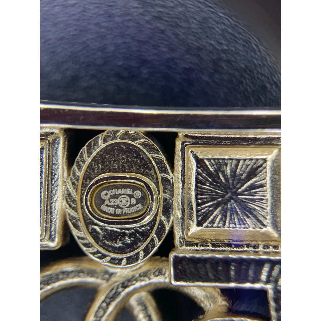 Excellent（Rank SA）｜ CHANEL A23B Coco Mark  Rhinestone Square Brooch ｜S26031024