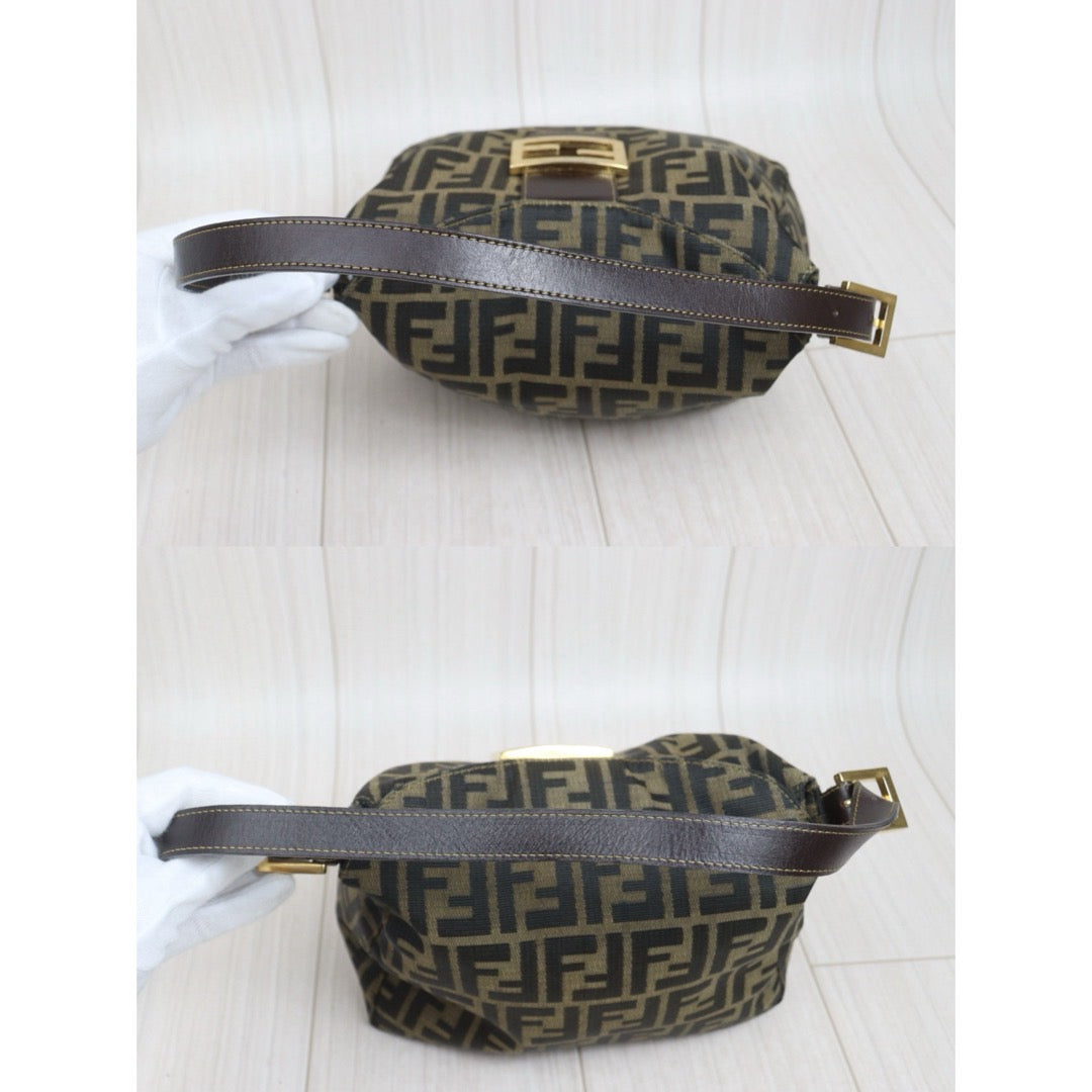 Include Entrupy Certificate of Authenticity｜Good ( Rank AB)｜ FENDI Zucca Mamma Baguette Shoulder Bag ｜26081805
