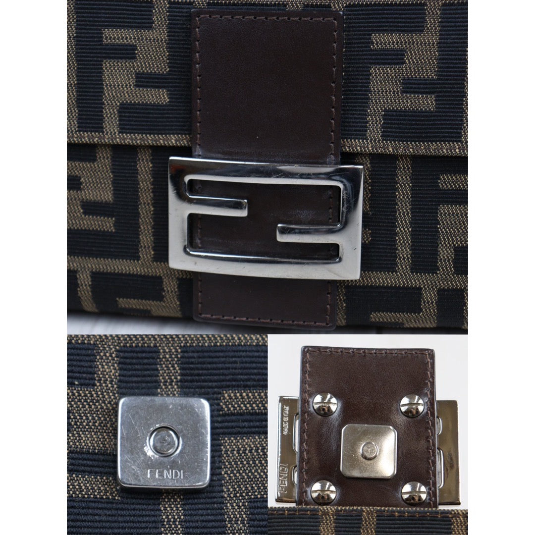 Rank AB｜ FENDI Zucca Mamma Baguette Shoulder Bag ｜23113002