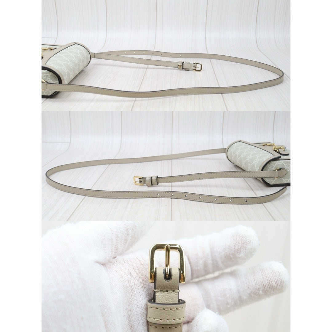 Very Good ( Rank A) ｜GUCCI GG Campus 1955 Grey Beige Shoulder Bag｜P24092408