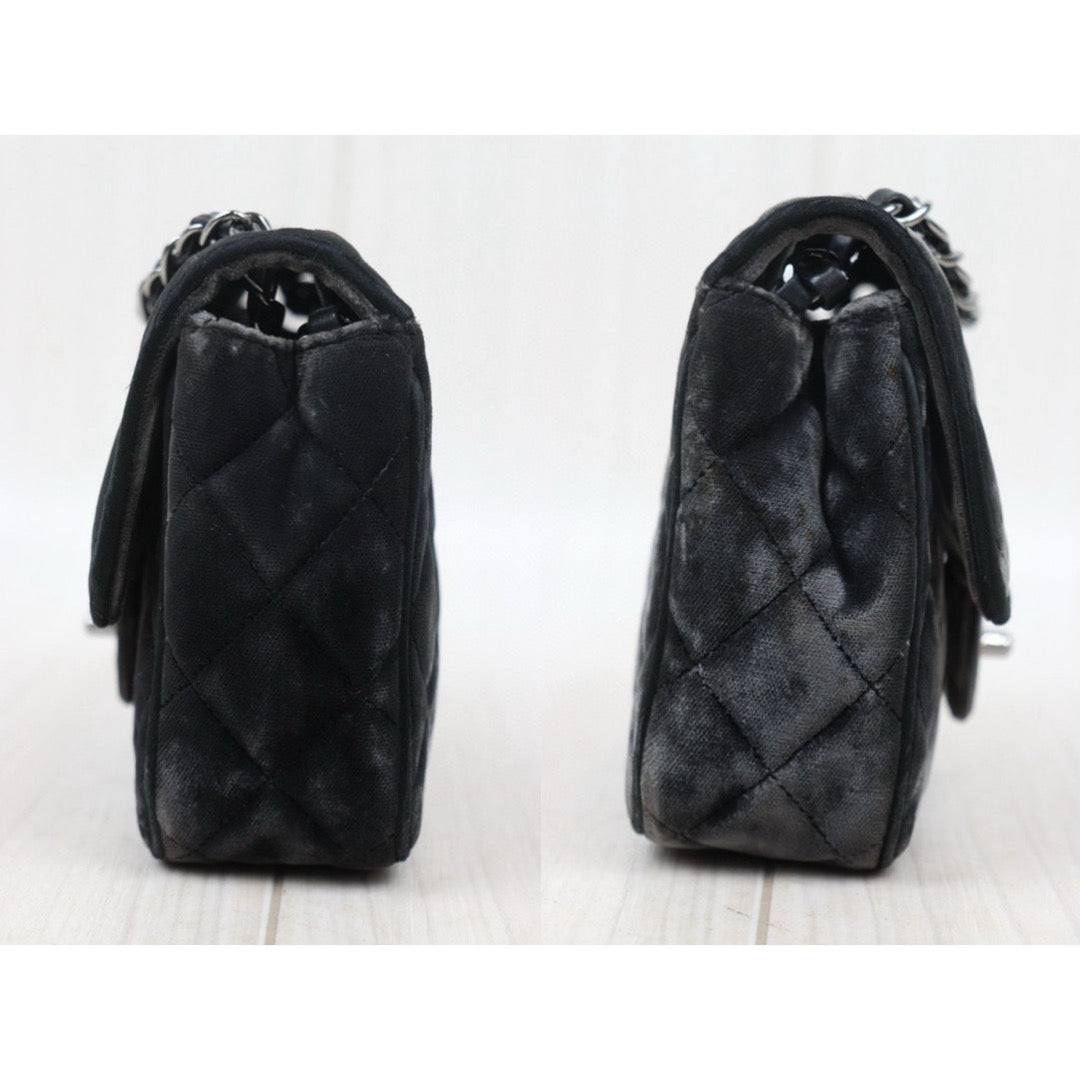 Good ( Rank AB)｜ CHANEL  Suede  Single Flap 17 Shoulder Bag Black Made In 2005～2006Year｜W24111403