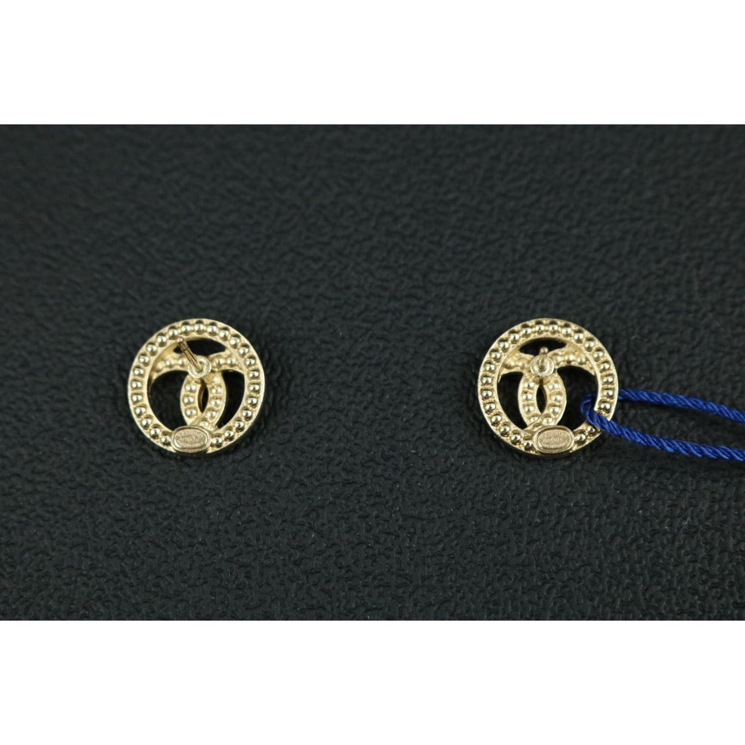 Include Authentic Detective Certificate of Authenticity｜Very Good ( Rank A) ｜CHANEL A19C COCO Mark Circlet Rhinestone Earrings Made In 2019Year｜S26070201