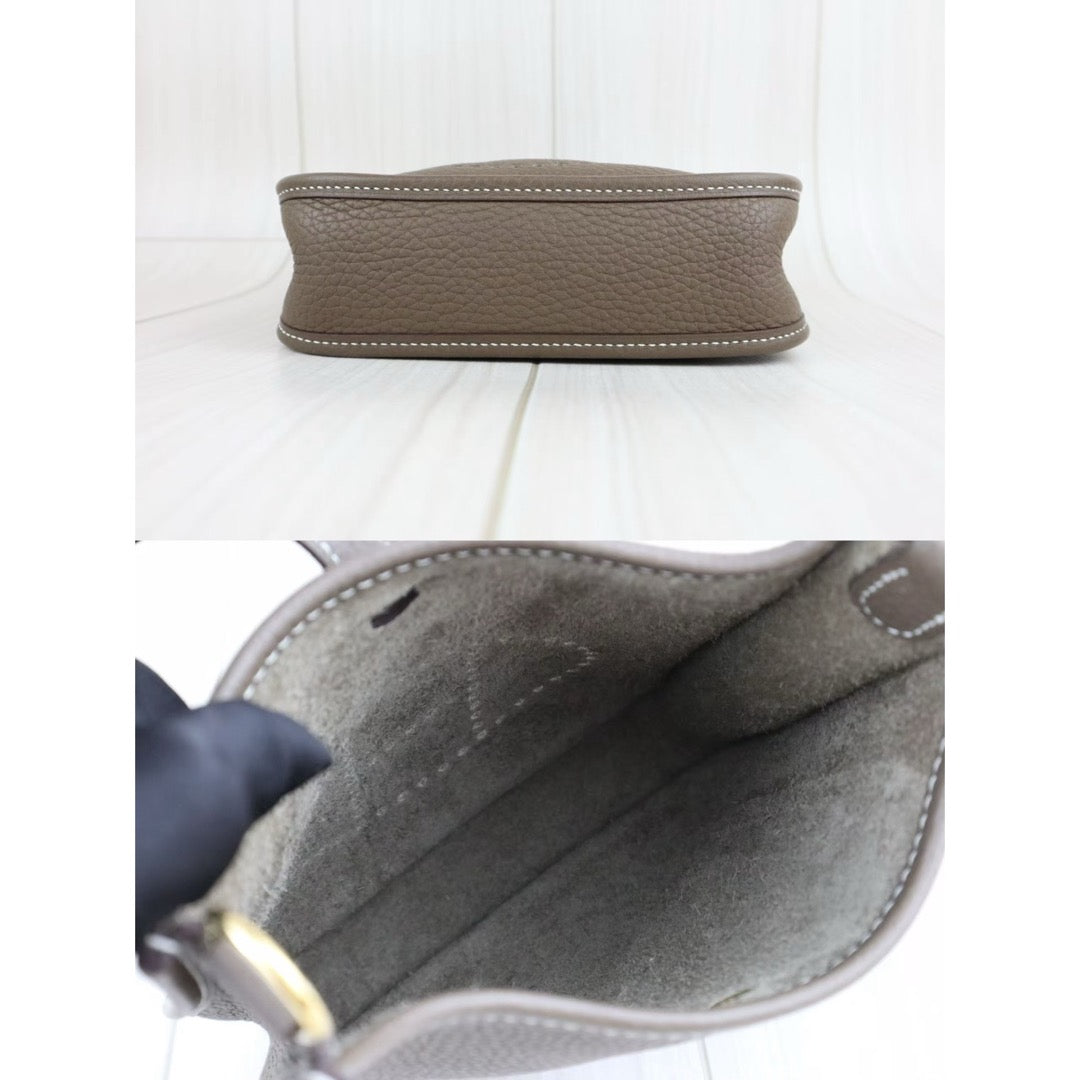 Very Good ( Rank A)｜ HERMES Mini Evelyn 16 Shoulder Bag  Etoupe Gray D Stamp Made In 2019 Year｜W25082901