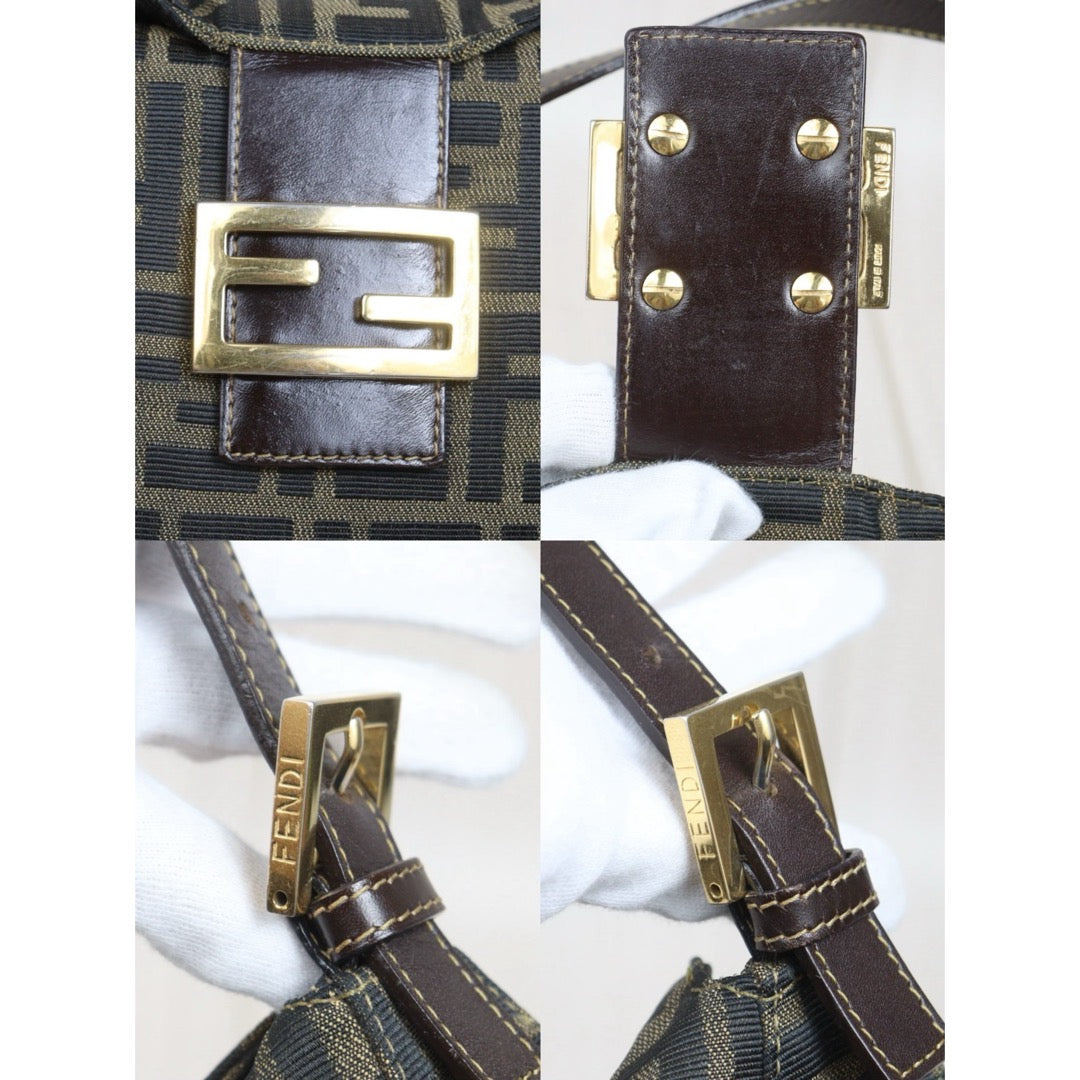 Include Entrupy Certificate of Authenticity｜Good ( Rank AB)｜ FENDI Zucca Mamma Baguette Shoulder Bag ｜26081805