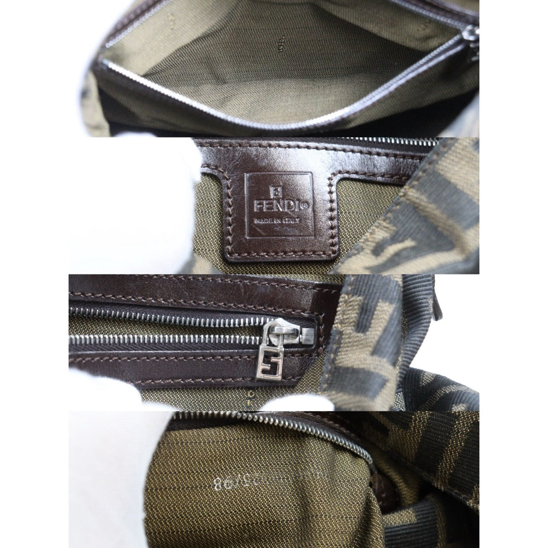 Include Entrupy Certificate of Authenticity｜Good ( Rank AB)｜ FENDI Zucca Mamma Baguette Shoulder Bag｜26031912