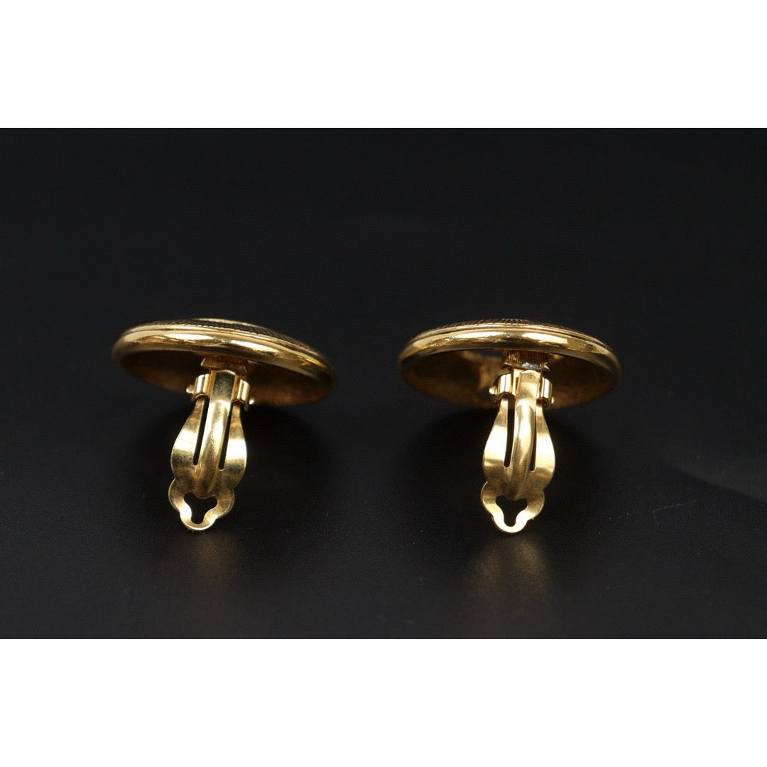 Very Good ( Rank A) ｜CHANEL Coco Mark Gold 24 Plated Earrings ｜S24112504
