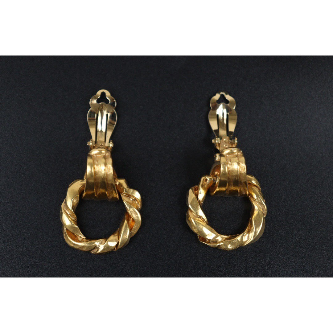 Very Good ( Rank A) ｜Yves Saint Laurent Gold 24 Plated Earrings ｜Q24041506