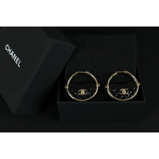 Very Good ( Rank A) ｜ CHANEL B23C Coco Mark Loop Earrings Made In 2023Year ｜S25122608