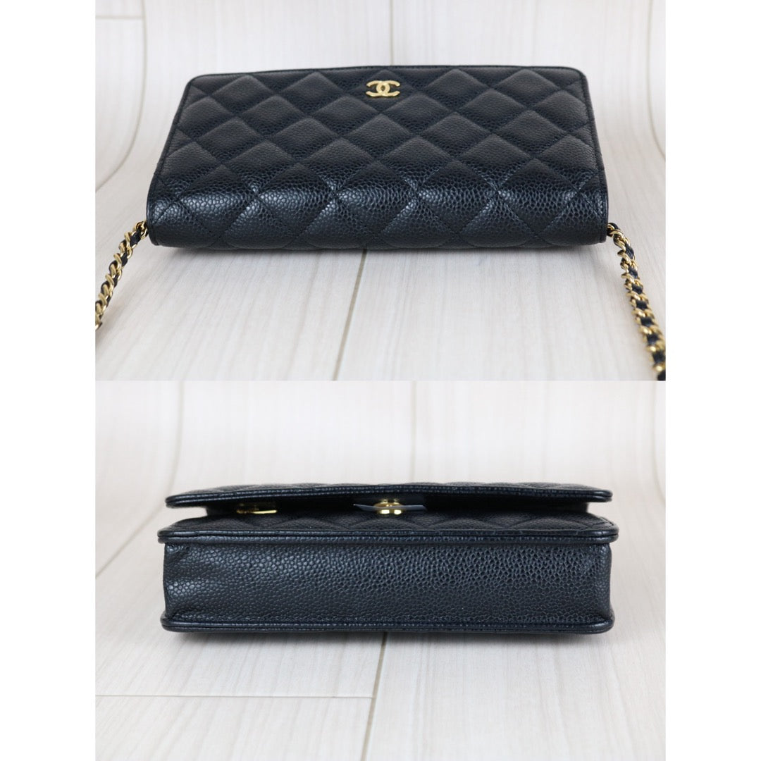 Very Good ( Rank A) ｜Full Set CHANEL Matrasse Chain Caviar Skin WOC19 Shoulder Bag Black Made In 2020Year ｜W25111203