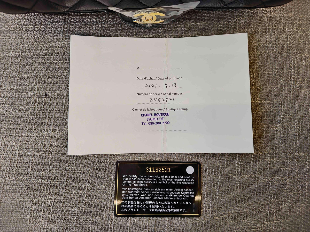 Include Entrupy Certificate of Authenticity｜Very Good ( Rank A)｜ CHANEL caviar Skin Matrasse Chain Double Flap 25 Shoulder Bag  Black