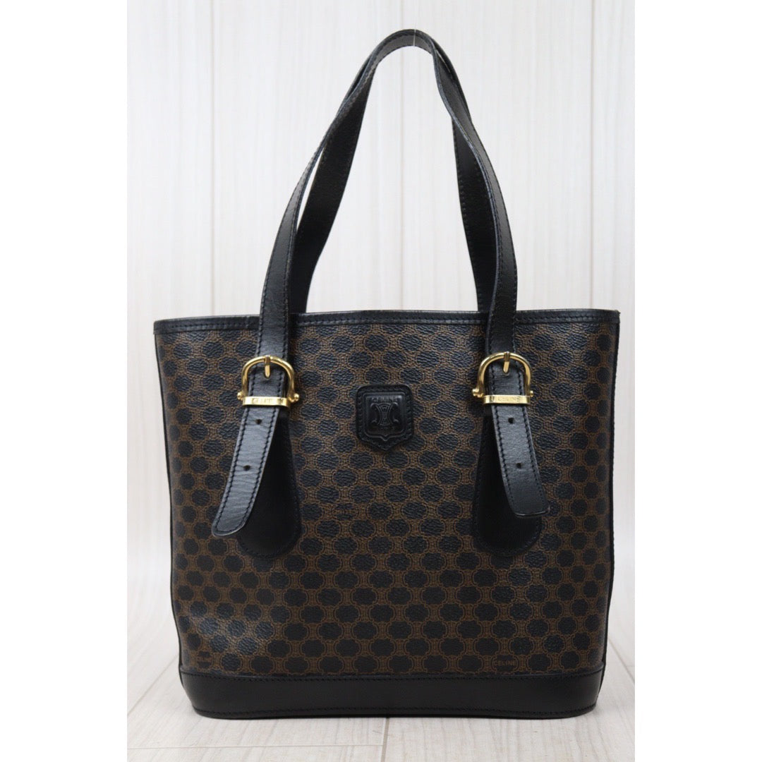 Rank AB ｜ CELINE Black Macadam ToteBag ｜V24061317