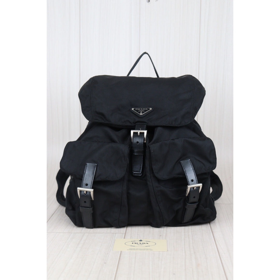 Rank A｜Prada Nylon Backpack Medium Black｜23100619