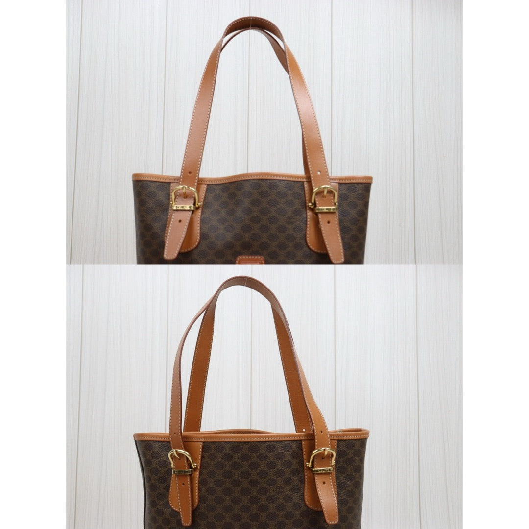 Include Entrupy Certificate of Authenticity｜Very Good ( Rank A) ｜CELINE Macadam Tote Bag  ｜26031906