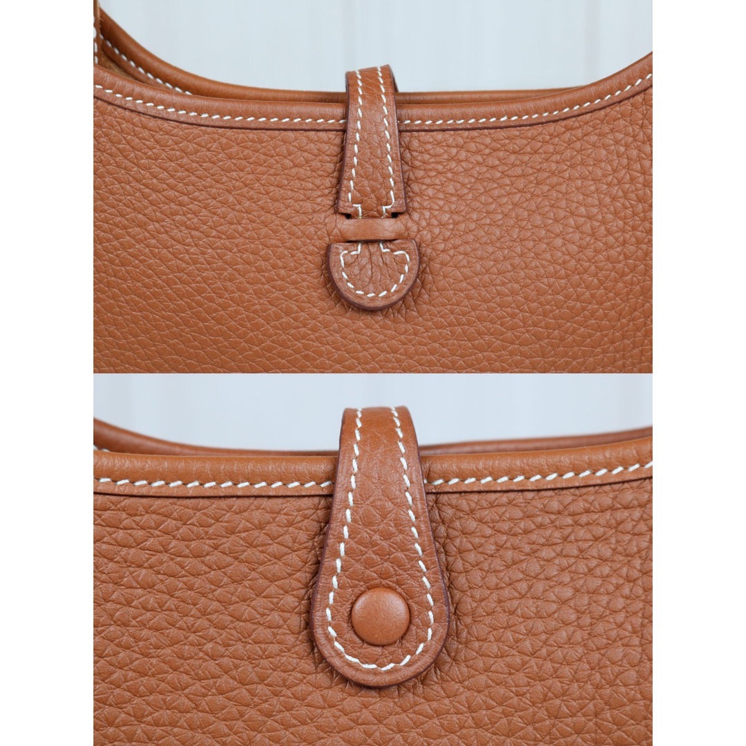 Very Good ( Rank A)｜ HERMES Mini Evelyn 16 Shoulder Bag  U Stamp Brown Gold Hardware｜W24060401