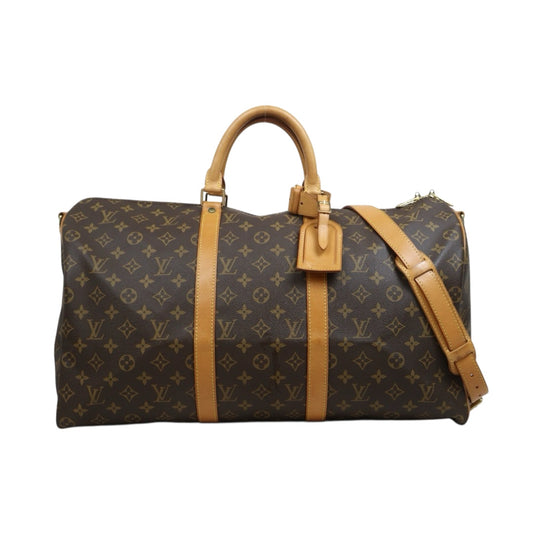 Include Entrupy Certificate of Authenticity｜Good ( Rank AB) ｜ Louis Vuitton Monogram Keepall Bandouliere 50 Handbag Shoulder Bag｜26042811