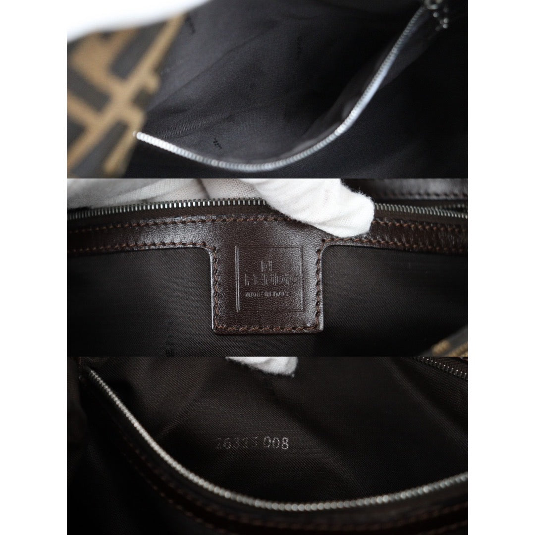 Rank A｜ FENDI Zucca Mamma Baguette Shoulder Bag ｜24042601