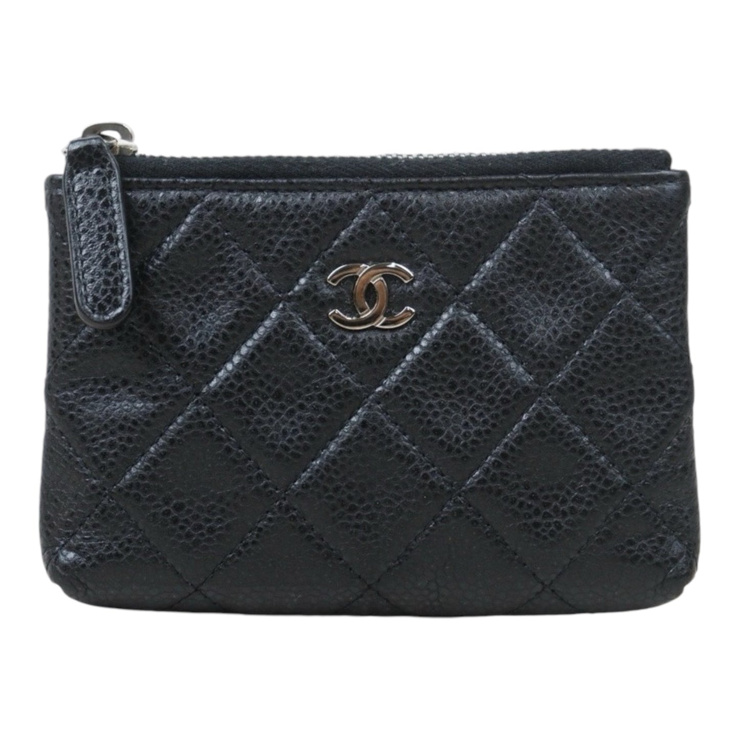 Good ( Rank AB) ｜CHANEL Matrasse Caviar Skin Card Holder Black Made In 2012-2013 Year｜V24101016