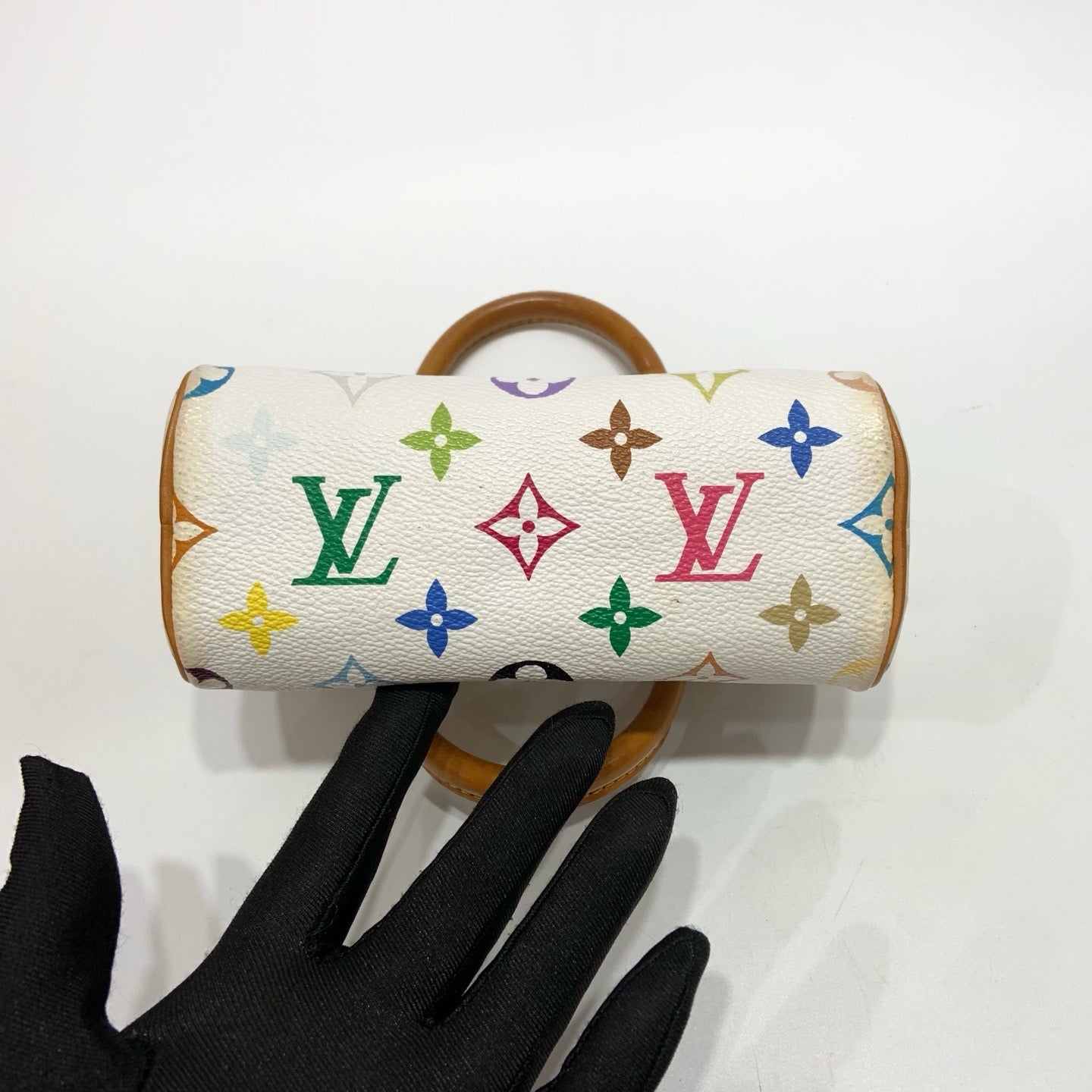LV Monogram Mini Speedy Multicolor Handbag Ｗhite