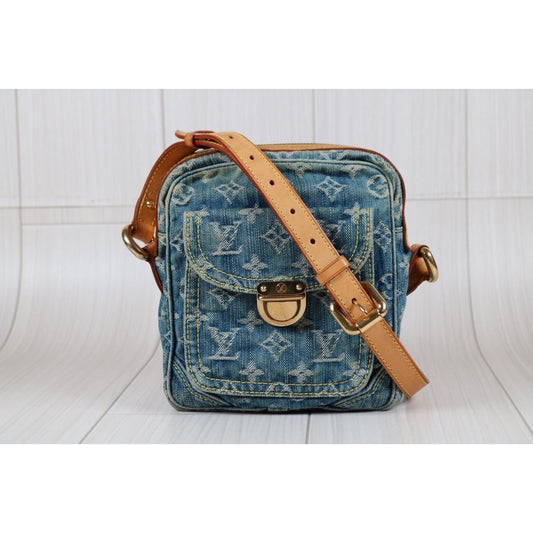 Rank AB ｜LV Monogram Denim Blue Camera Bag Shoulder Bag｜S24050704