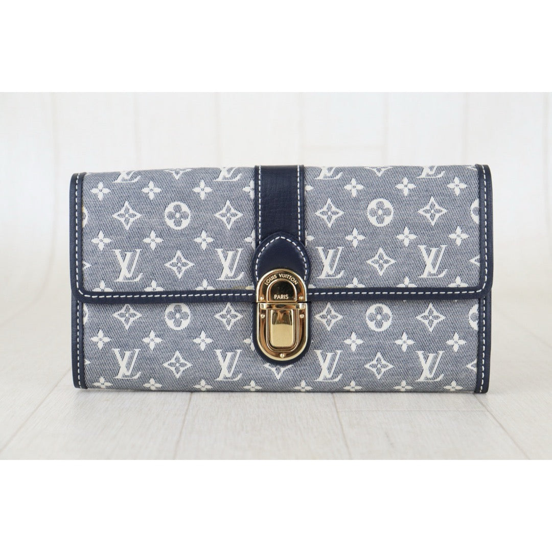 Include Entrupy Certificate of Authenticity｜Very Good ( Rank A)｜ Louis Vuitton Monogram Ldylle Portefeuille Sarah Long Wallet Encre｜Z26091509