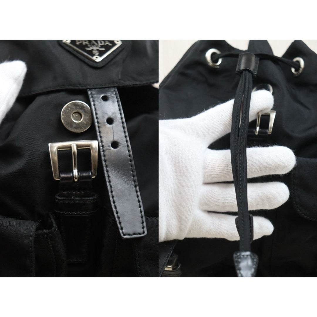 Include Entrupy Certificate of Authenticity｜Good ( Rank AB) ｜Prada  Nylon Black Backpack Small｜26070202
