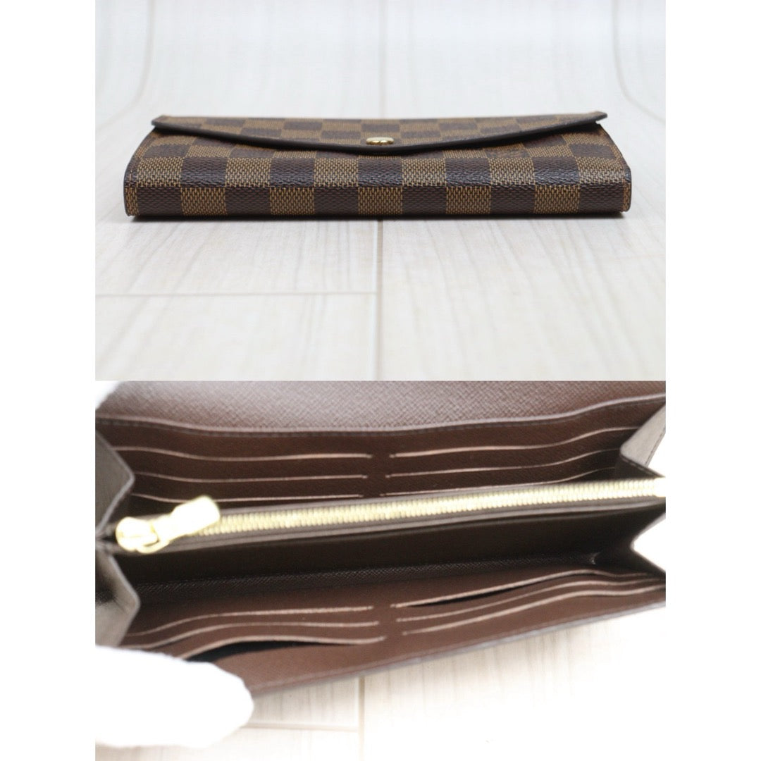 Include Entrupy Certificate of Authenticity｜Very Good ( Rank A)｜  Louis Vuitton Damier Sarah Long Wallet ｜26061101