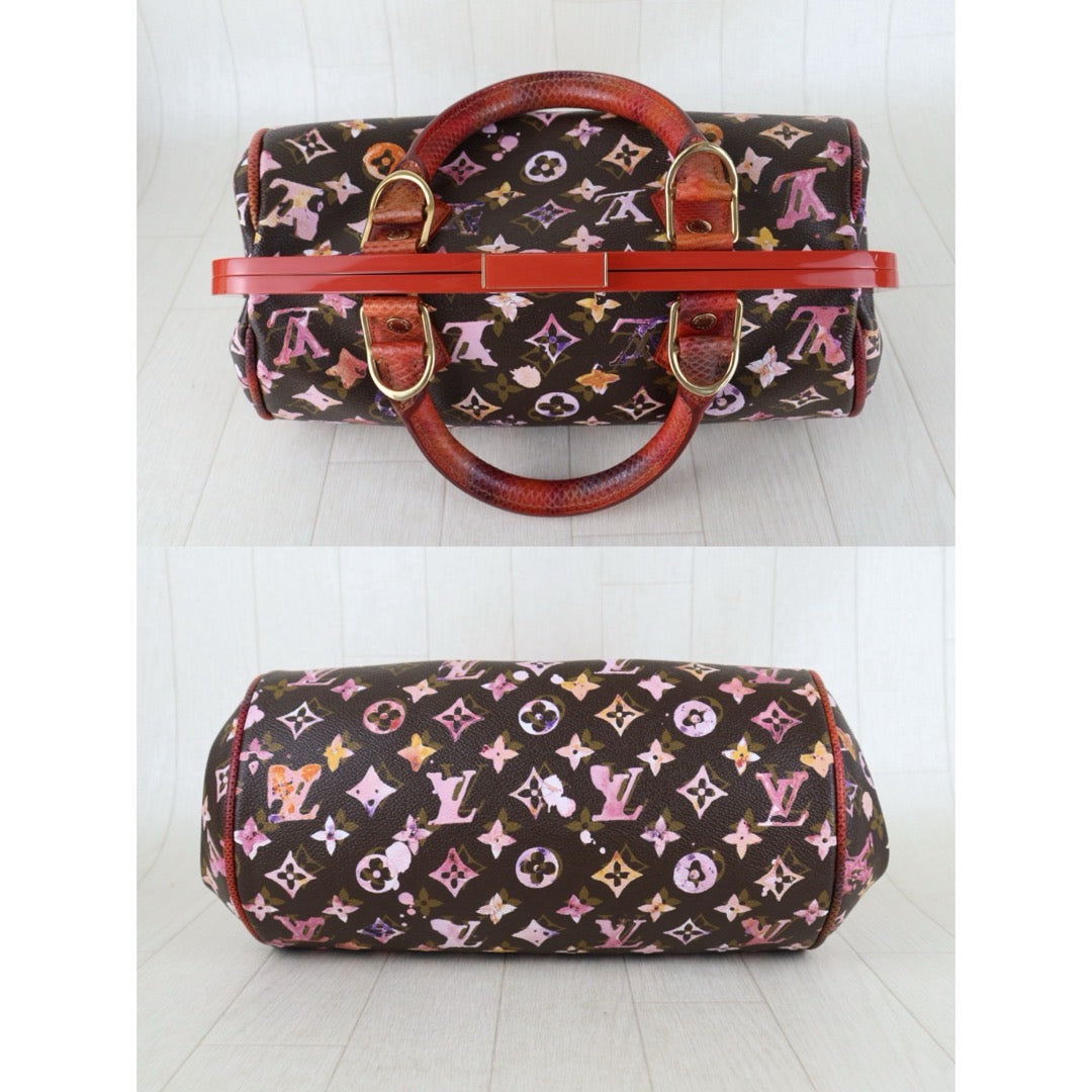 Include Entrupy Certificate of Authenticity｜Excellent（Rank SA）｜ Louis Vuitton Richard Prince Monogram Watercolor Papillon Frame Top Handle Bag｜S26081801