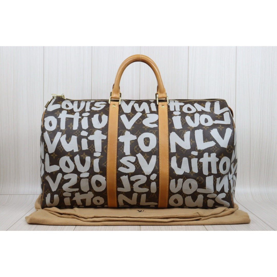 Good ( Rank AB)｜ LV Monogram Graffiti Keepall 50 Stephen Sprouse Limited Edition｜P25082708
