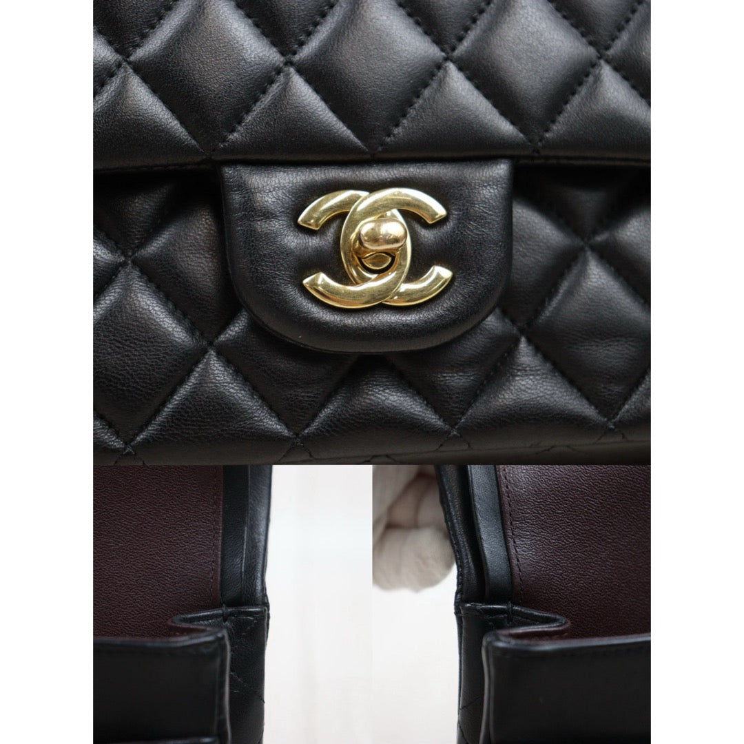 Very Good ( Rank A)｜ CHANEL Lamb Skin Matrasse Double Flap 25 Shoulder Bag  Black Made In 2021Year｜S25062503