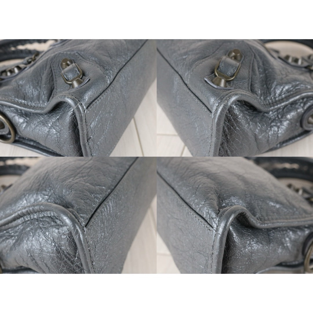 Good ( Rank AB)｜Balenciaga Le City Mini Shoulder Bag Grey｜W25092602