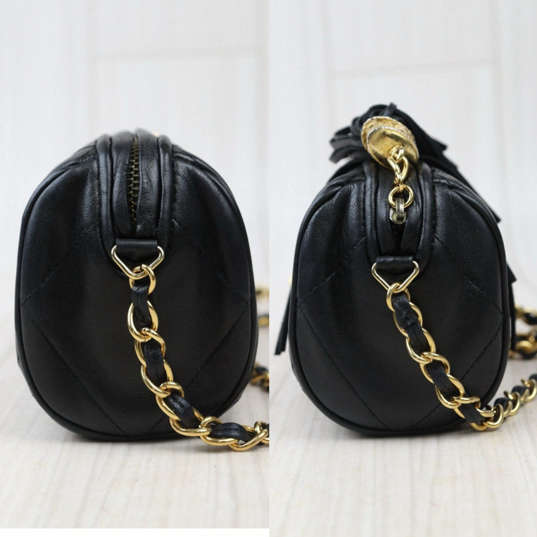 Rank AB｜ CHANEL Lamb Skin Shoulder Bag Black  Made in 1986-1988Year ｜24073113