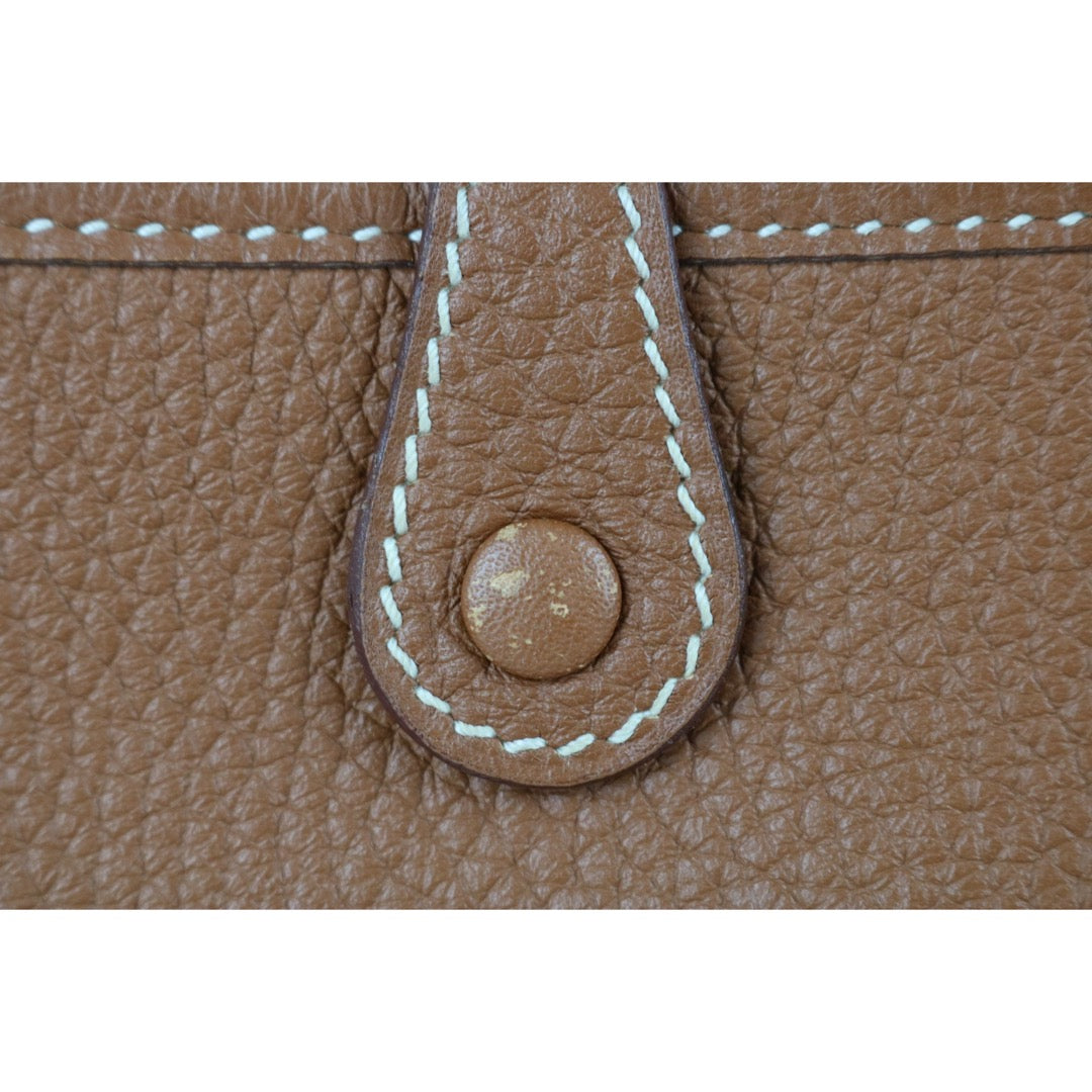 Include Entrupy Certificate of Authenticity｜Good ( Rank AB)｜ HERMES TC Leather  Evelyn 16 Shoulder Bag Golden Brown Y Stamp Made In 2020 Year ｜W26040823