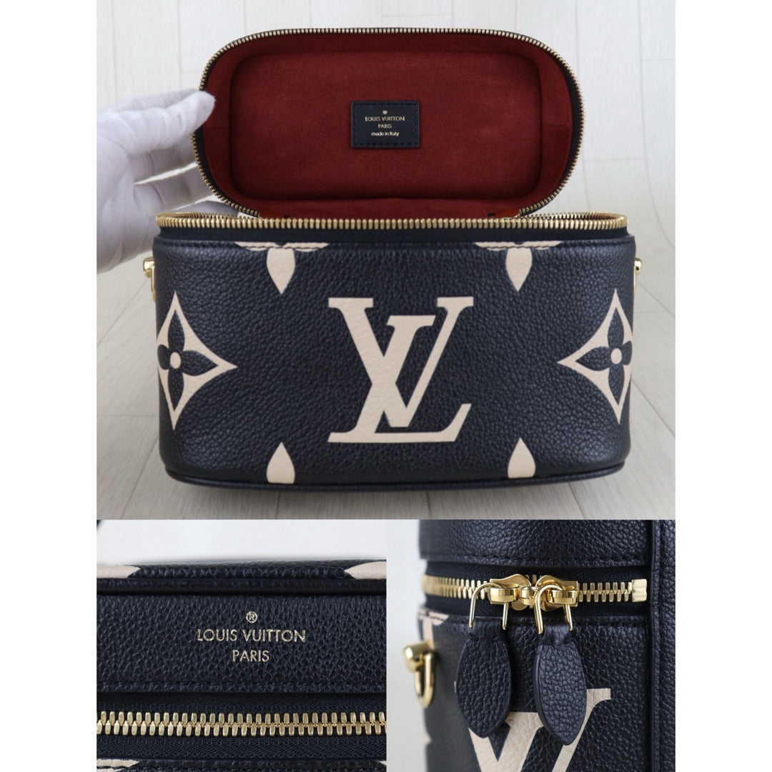 Include Entrupy Certificate of Authenticity｜Very Good ( Rank A) ｜Louis Vuitton Monogram Empreinte Leather vanity PM Hand Bag With Shoulder Strap｜S26090718