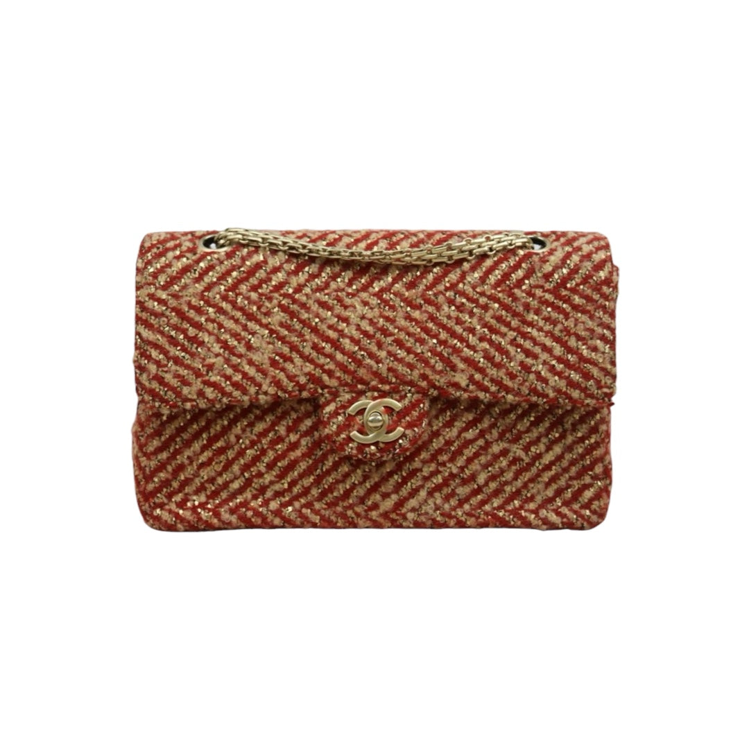 Very Good ( Rank A)｜ CHANEL Tweed Weave Single Flap 25 Shoulder Bag Made in 2000-2002Year｜Y25112501