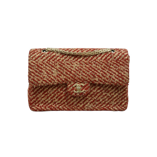 Very Good ( Rank A)｜ CHANEL Tweed Weave Single Flap 25 Shoulder Bag Made in 2000-2002Year｜Y25112501