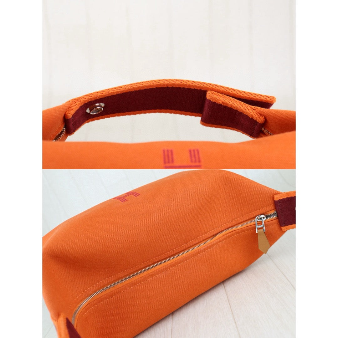 Very Good ( Rank A) ｜ HERMES Bride-A-Brac Canvas Orange Handbag｜H25042205