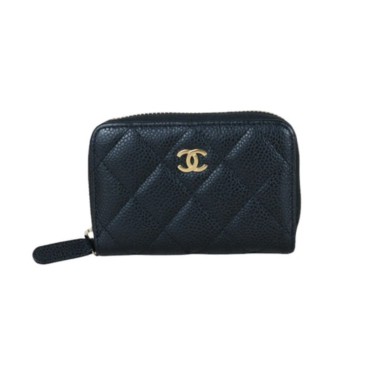Very Good ( Rank A) ｜CHANEL Caviar Skin Leather Calf  Wallet Black Made In 2018 Year｜X25050603
