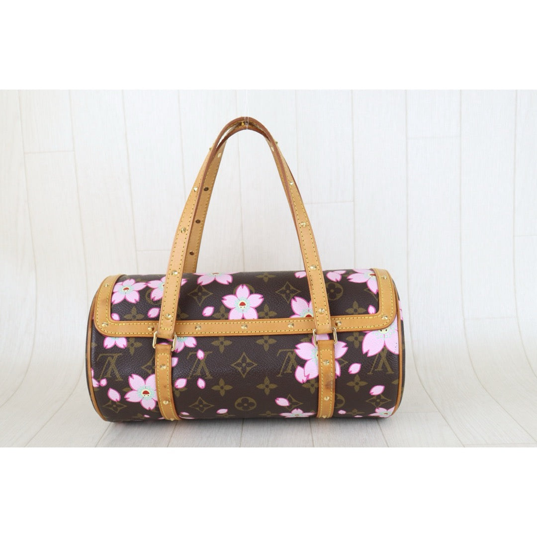 Include Entrupy Certificate of Authenticity｜Good ( Rank AB)｜Louis Vuitton Takashi Murakam Monogram Cherry Blossom Papillon Hand Bag｜Z26091505