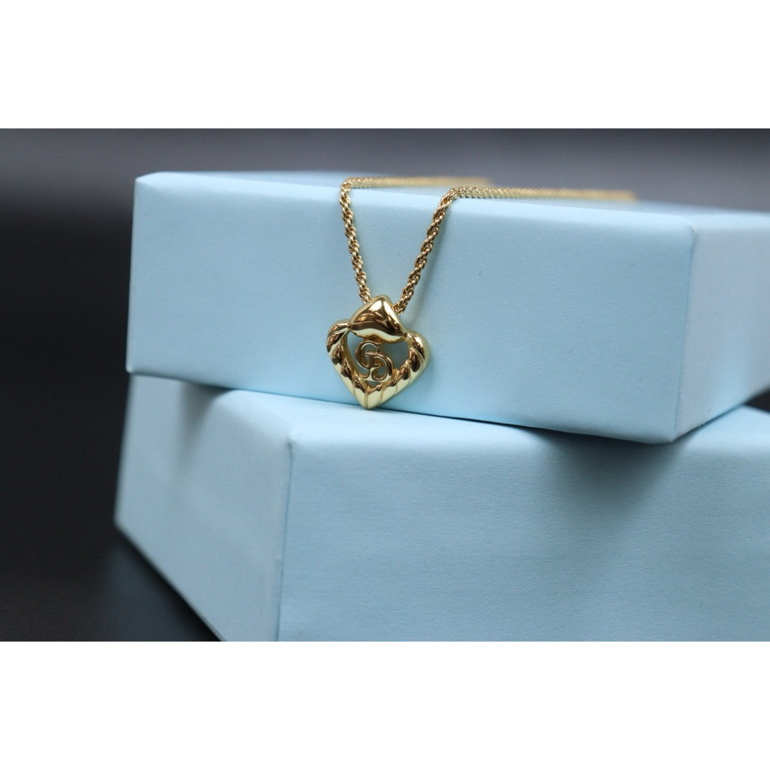 Very Good ( Rank A)｜ Dior CD Heart  Necklace Earring Set ｜V25110619