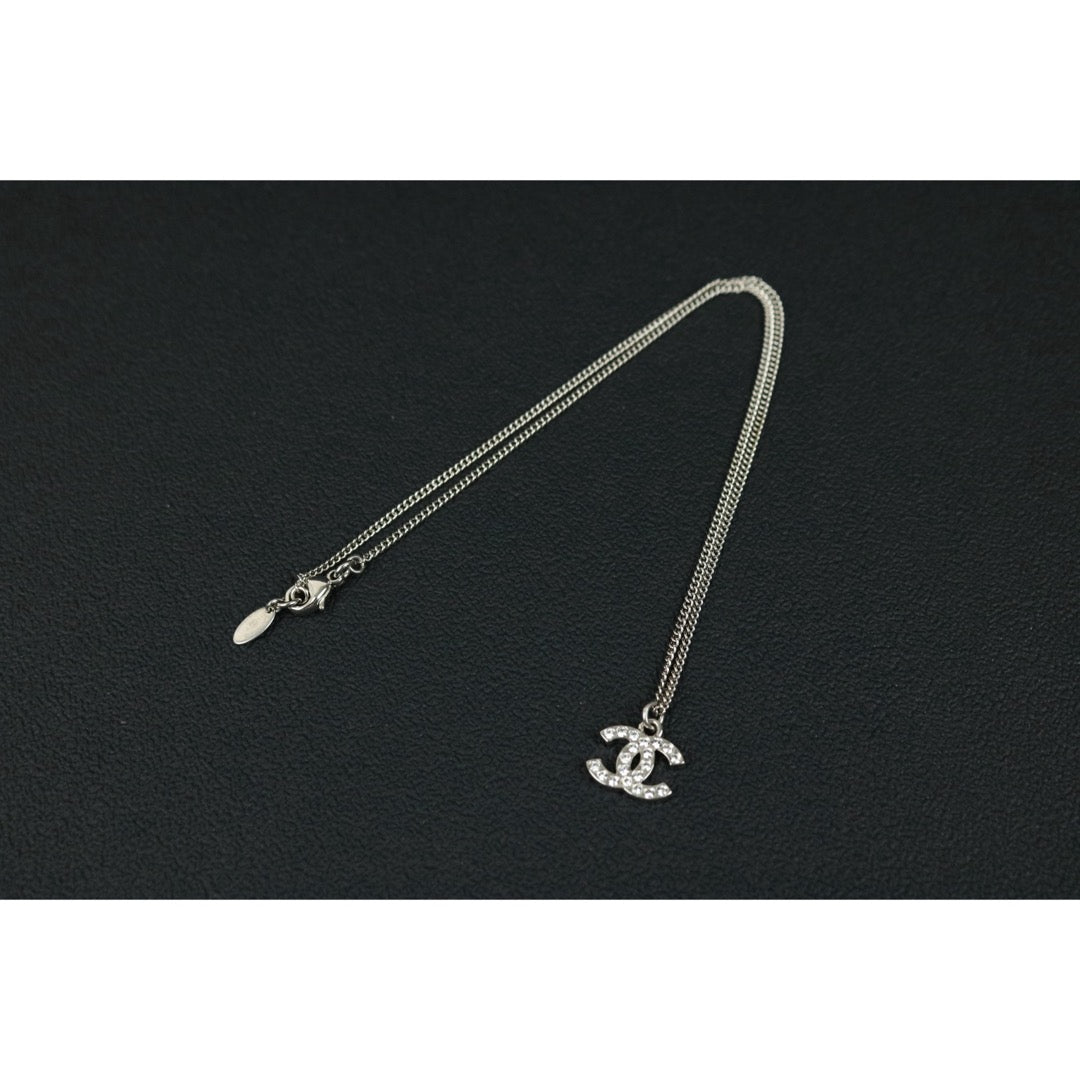 Include Authentic Detective Certificate of Authenticity｜Very Good ( Rank A) ｜ CHANEL C11V Coco Mark  Rhinestone Choker  Necklace｜S26062508